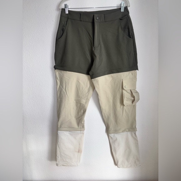 Outdoor Voices RecTrek Zip-Off Pants in Tea Tree Colorblock | Size M - Picture 2 of 7